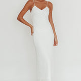 Stasi Textured Maxi Dress White