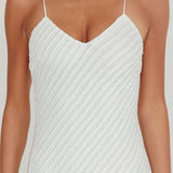 Stasi Textured Maxi Dress White