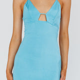 Summer Rose Front Split Midi Dress Teal