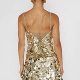 Axel Sequin Mini Dress Gold