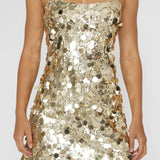 Axel Sequin Mini Dress Gold