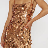 Axel Sequin Mini Dress Bronze
