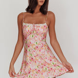 Lead The Way Abstract Print Mini Dress Pink