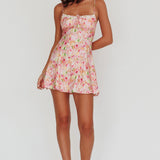 Lead The Way Abstract Print Mini Dress Pink