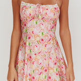 Lead The Way Abstract Print Mini Dress Pink