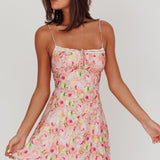 Lead The Way Abstract Print Mini Dress Pink