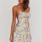Lead The Way Abstract Print Mini Dress Yellow