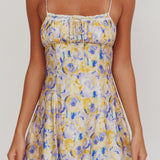 Lead The Way Abstract Print Mini Dress Yellow