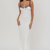 Girl Power Lace Strap Maxi Dress White