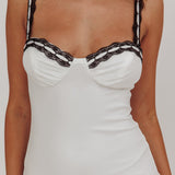 Girl Power Lace Strap Maxi Dress White