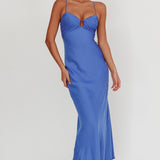 In A Daze Gathered Bust Maxi Dress Blue