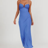In A Daze Gathered Bust Maxi Dress Blue