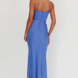 In A Daze Gathered Bust Maxi Dress Blue