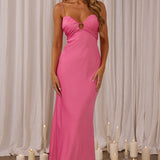 In A Daze Gathered Bust Maxi Dress Hot Pink