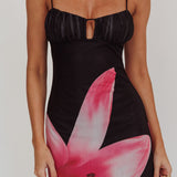 Kailua Floral Print Maxi Dress Black