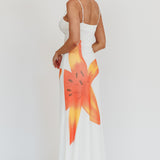 Kailua Floral Print Maxi Dress White