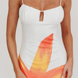 Kailua Floral Print Maxi Dress White