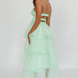 Made For You Tiered Ruffle Midi Dress Mint
