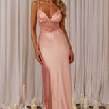 Kinzie Lace Waist Maxi Dress Pink