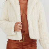 Smoky Mountains Faux Fur Jacket Beige