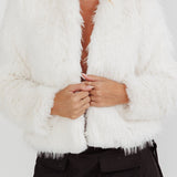 Smoky Mountains Faux Fur Jacket White