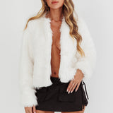 Smoky Mountains Faux Fur Jacket White