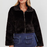 Margeaux Faux Fur Jacket Black