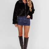 Margeaux Faux Fur Jacket Black