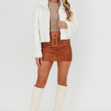 Margeaux Faux Fur Jacket White