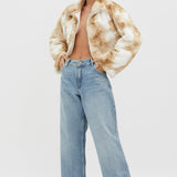Margeaux Faux Fur Jacket Coffee