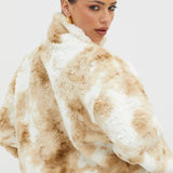 Margeaux Faux Fur Jacket Coffee