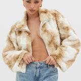 Margeaux Faux Fur Jacket Coffee