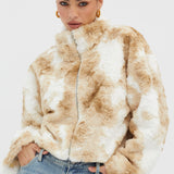 Margeaux Faux Fur Jacket Coffee