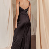 Her Theory Lace Insert Maxi Dress Black