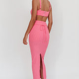 Piera Cut-Out Waist Maxi Dress Hot Pink
