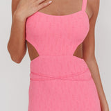 Piera Cut-Out Waist Maxi Dress Hot Pink