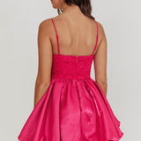 Lucia Bubble Skirt Mini Dress Hot Pink