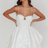 Lucia Bubble Skirt Mini Dress White
