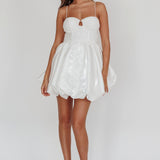 Lucia Bubble Skirt Mini Dress White