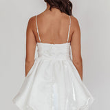 Lucia Bubble Skirt Mini Dress White