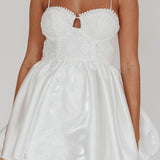 Lucia Bubble Skirt Mini Dress White