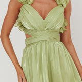 Madara Lace-Up Back Maxi Dress Sage