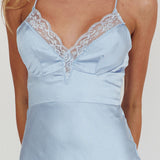 Summer Of Love Lace Trim Maxi Dress Blue