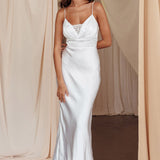 Summer Of Love Lace Insert Maxi Dress White