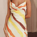 Blondine Cowl Bust Split Maxi Dress Yellow