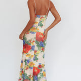 Days Ahead Mesh Overlay Maxi Dress Floral Pink