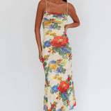 Days Ahead Mesh Overlay Maxi Dress Floral Pink