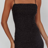 Days Ahead Rhinestone Overlay Maxi Dress Black