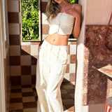 Breathless Wide Leg Pant Oat