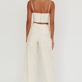 Breathless Wide Leg Pant Oat